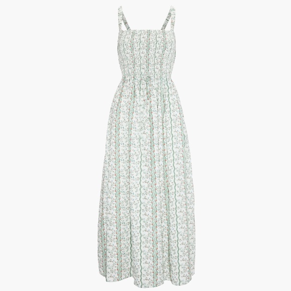 Hill House Home The Anita Nap Dress - Green Provence Floral Size MGreen Provence - Picture 1 of 3